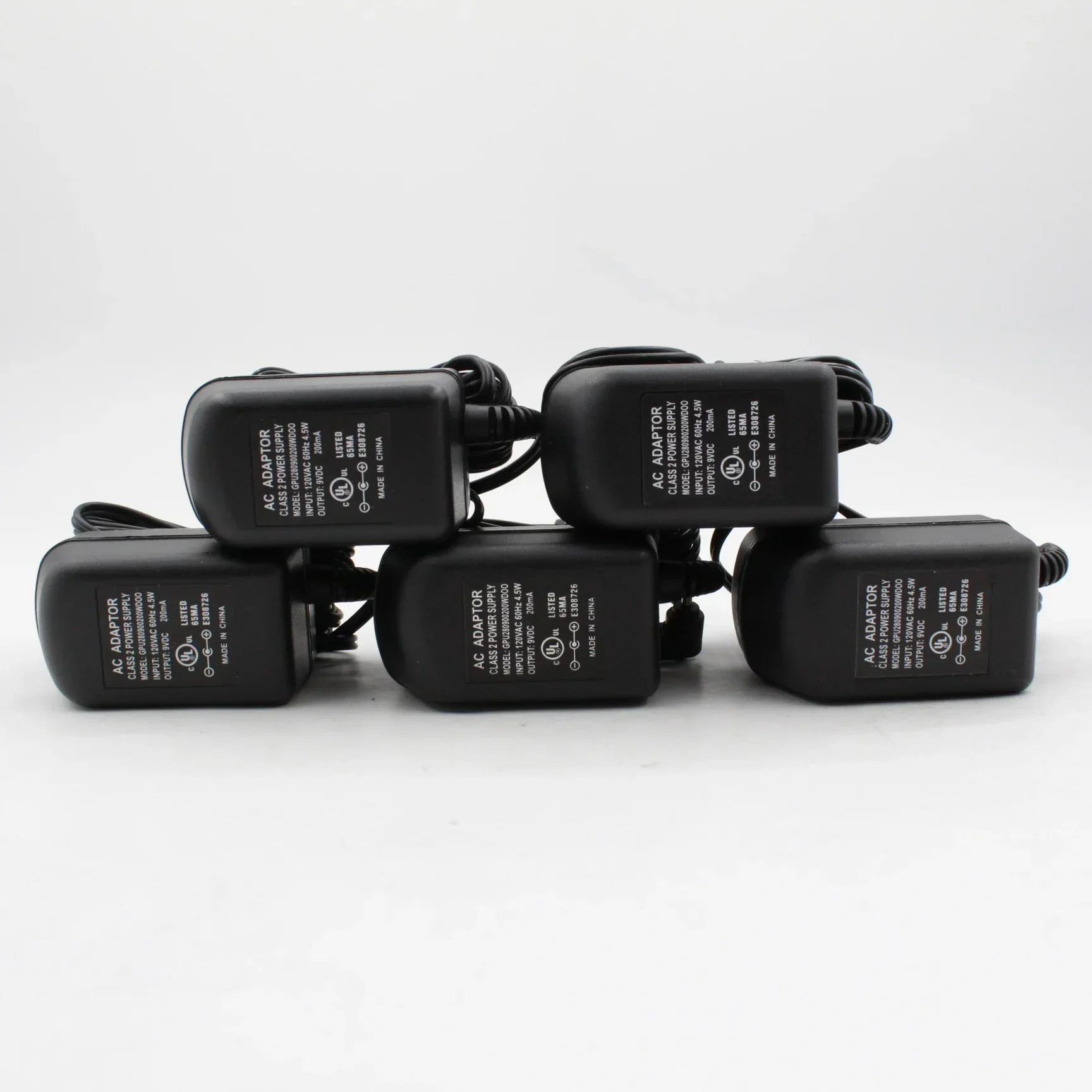 LCD4Video (5 PACK) 9VDC 200mA 0.2A AC Adapters for Class 2 Power GPU280900200WDOO - Image 4
