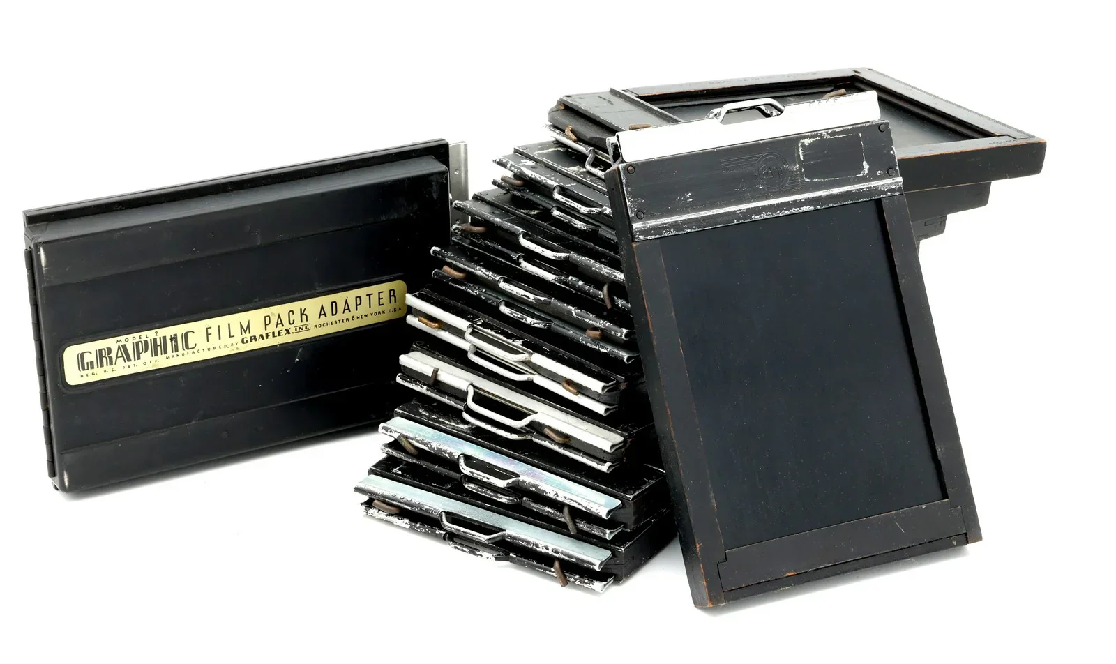 * AS IS * Kodak 4 x 5 Hard Rubber Tanks and Assorted 3/14 x 4 1/4 Development Holders and Film Holders - Image 3