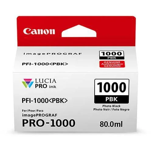 Canon PFI-1000 PBK LUCIA PRO Photo Black Ink Tank (80ml) - Image 3