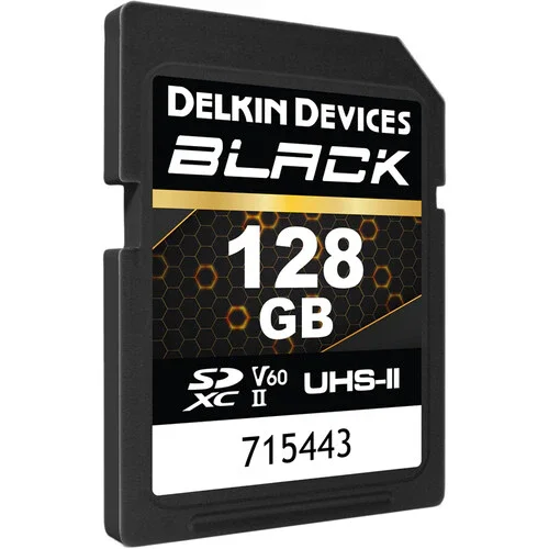 Delkin Devices BLACK UHS-II V60 SDXC Memory Card - 128GB - Image 2