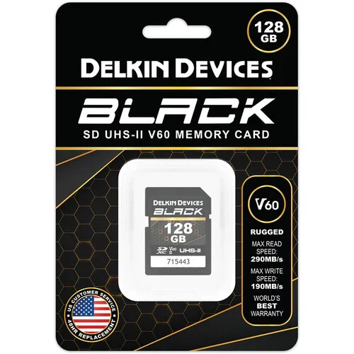 Delkin Devices BLACK UHS-II V60 SDXC Memory Card - 128GB - Image 4