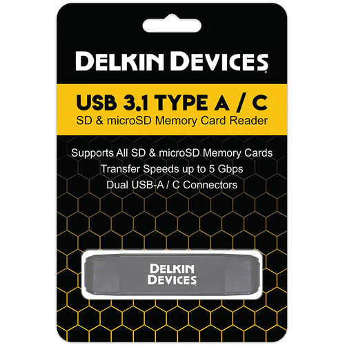 Delkin Devices USB 3.1 Type A & C SD & microSD Memory Card Reader - Image 4