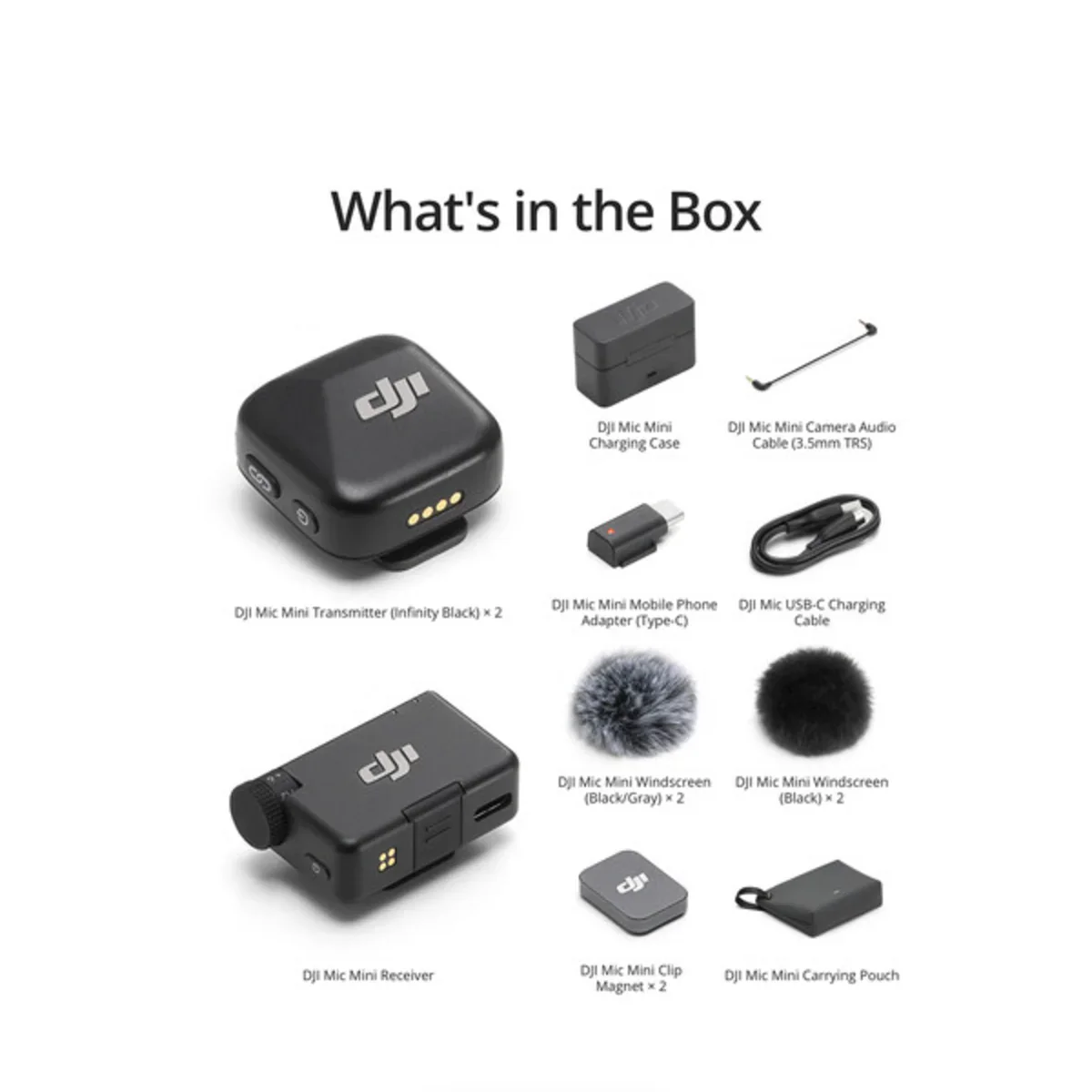 DJI Mic Mini 2-Person Compact Wireless Microphone System for Camera & Smartphone (2.4 GHz) - Image 6