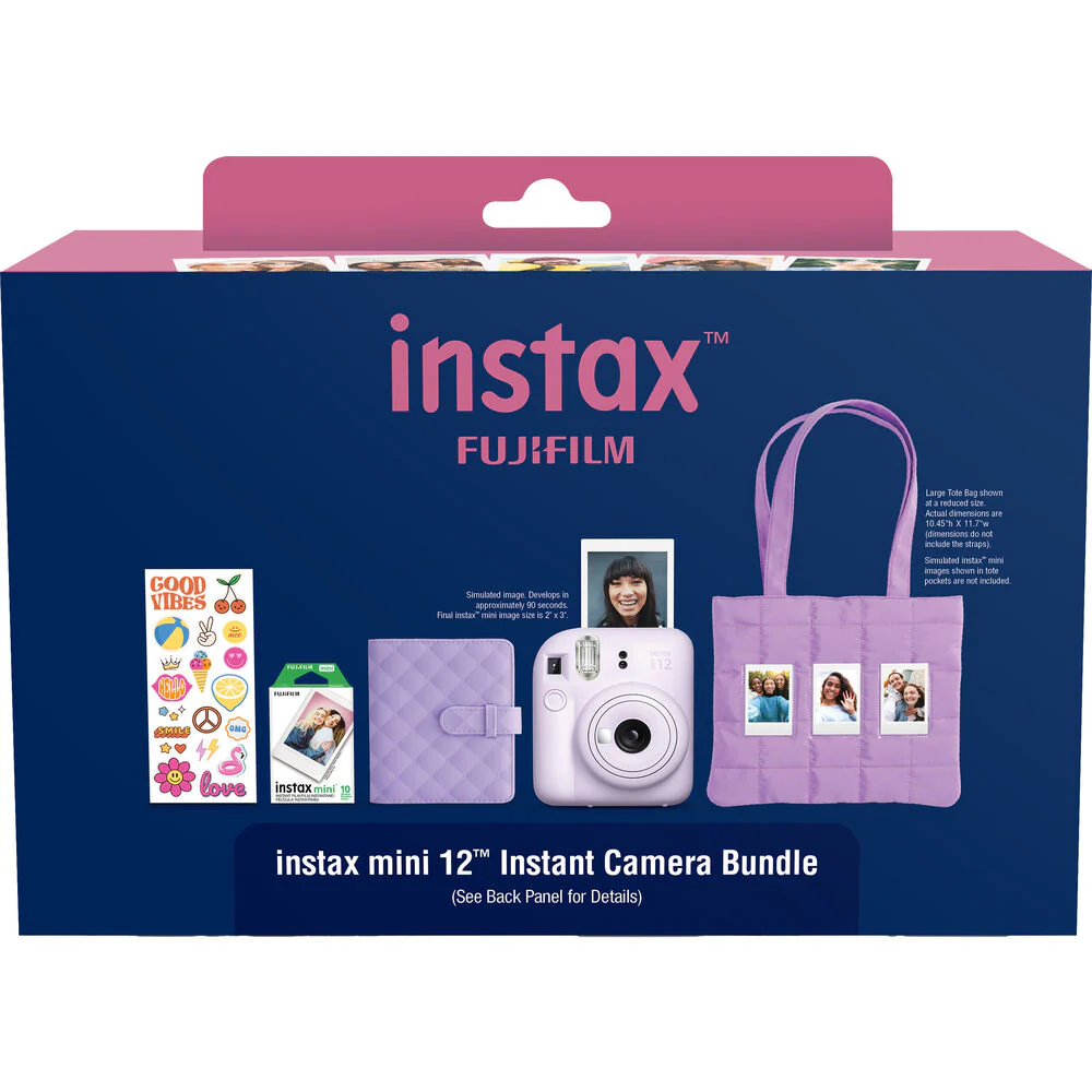 FUJIFILM INSTAX MINI 12 Instant Film Camera Holiday Bundle (Lilac Purple) - Image 2