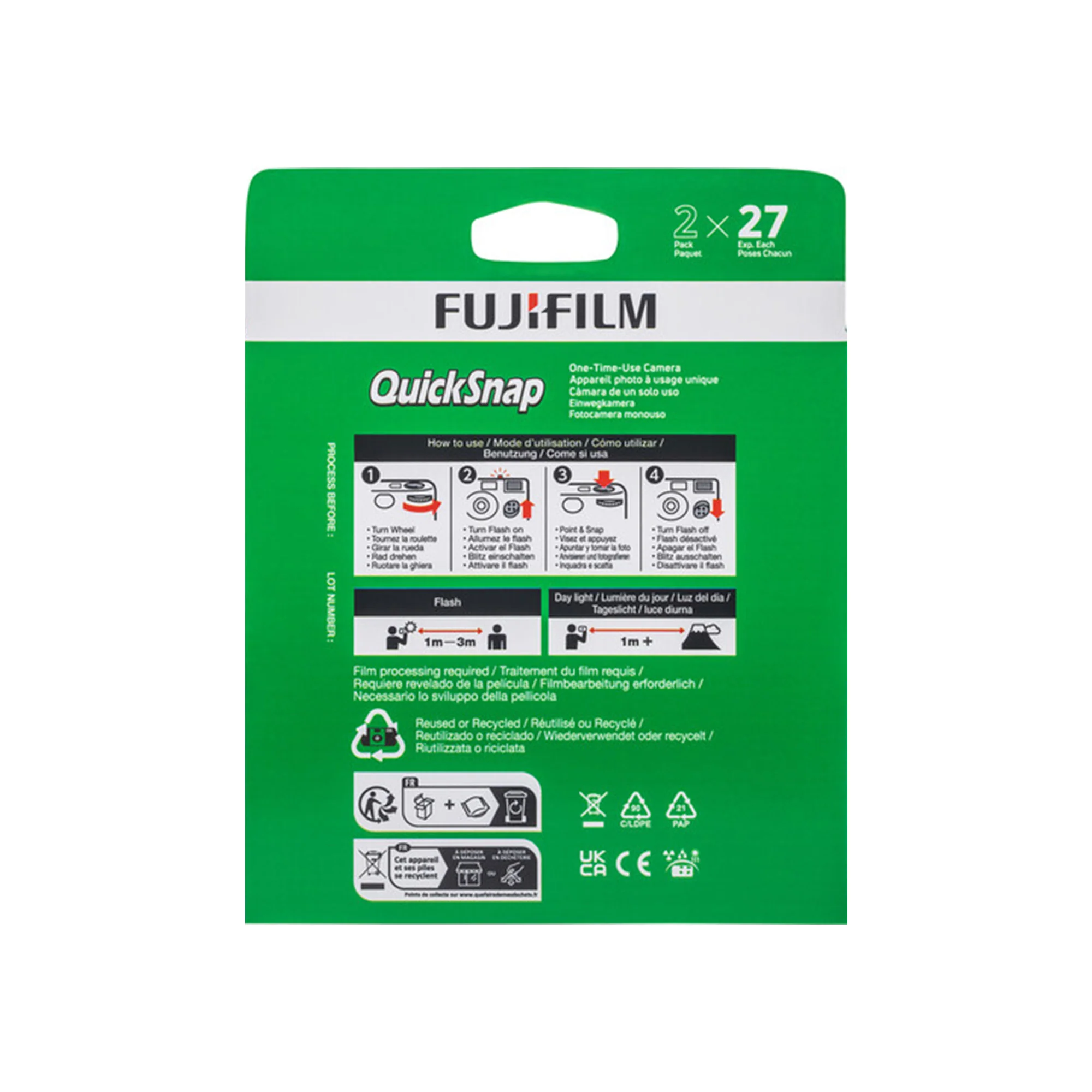 FUJIFILM QuickSnap 400 35mm Single-Use Disposable Camera with Built‑In Flash (27 Exposures / 2-Pack) - Image 7