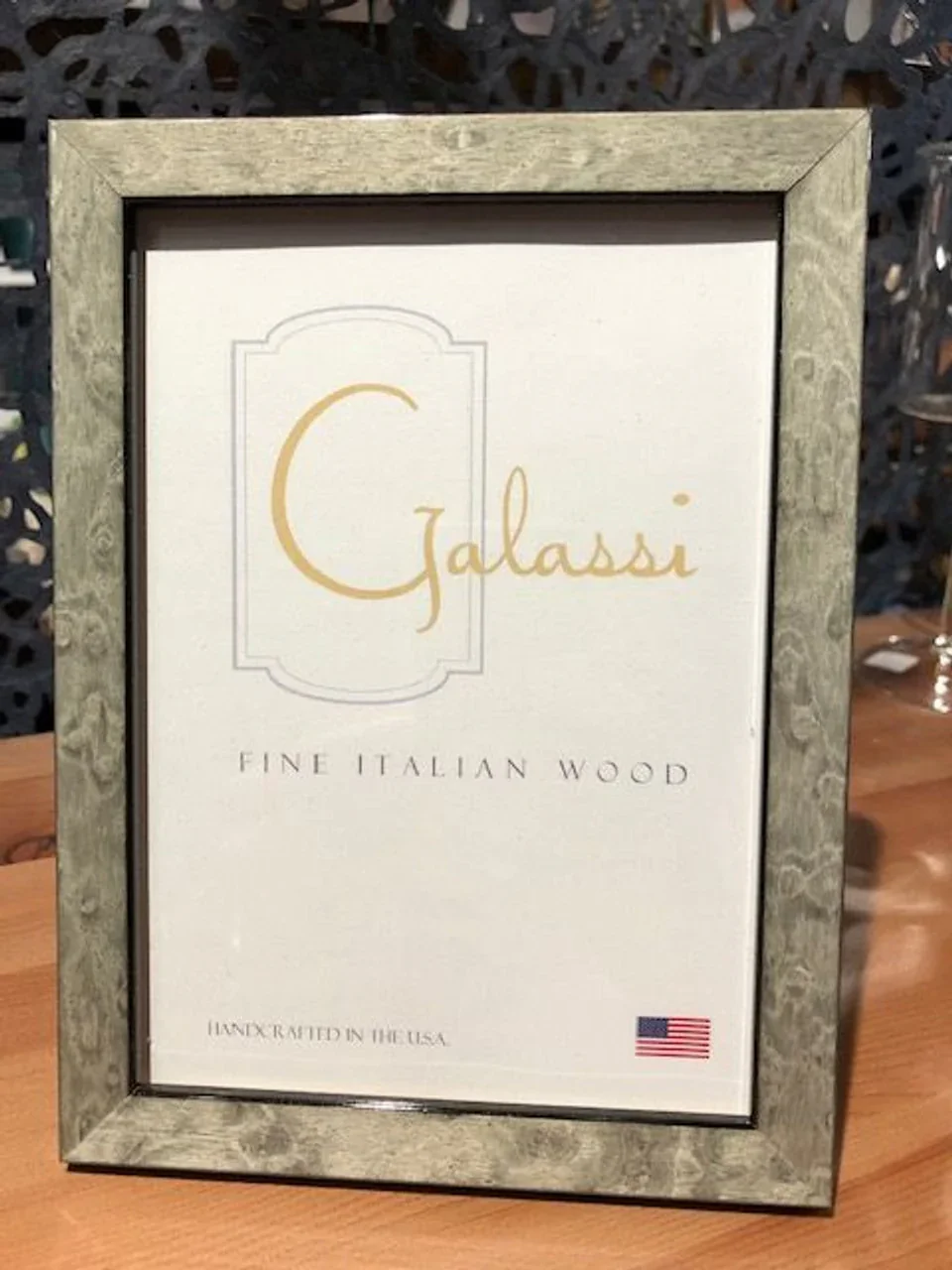 Galassi Italian Wood Photo Frame - Grey Burl - 8x10