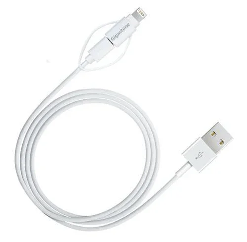 Gigastone Lightning / Micro USB to USB Cable