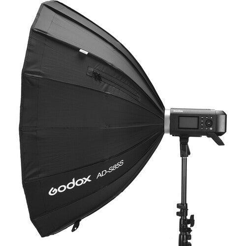Godox AD-S85S Parabolic Softbox with Godox Mount and Grid (Gold/Silver, 33.5") - Image 2