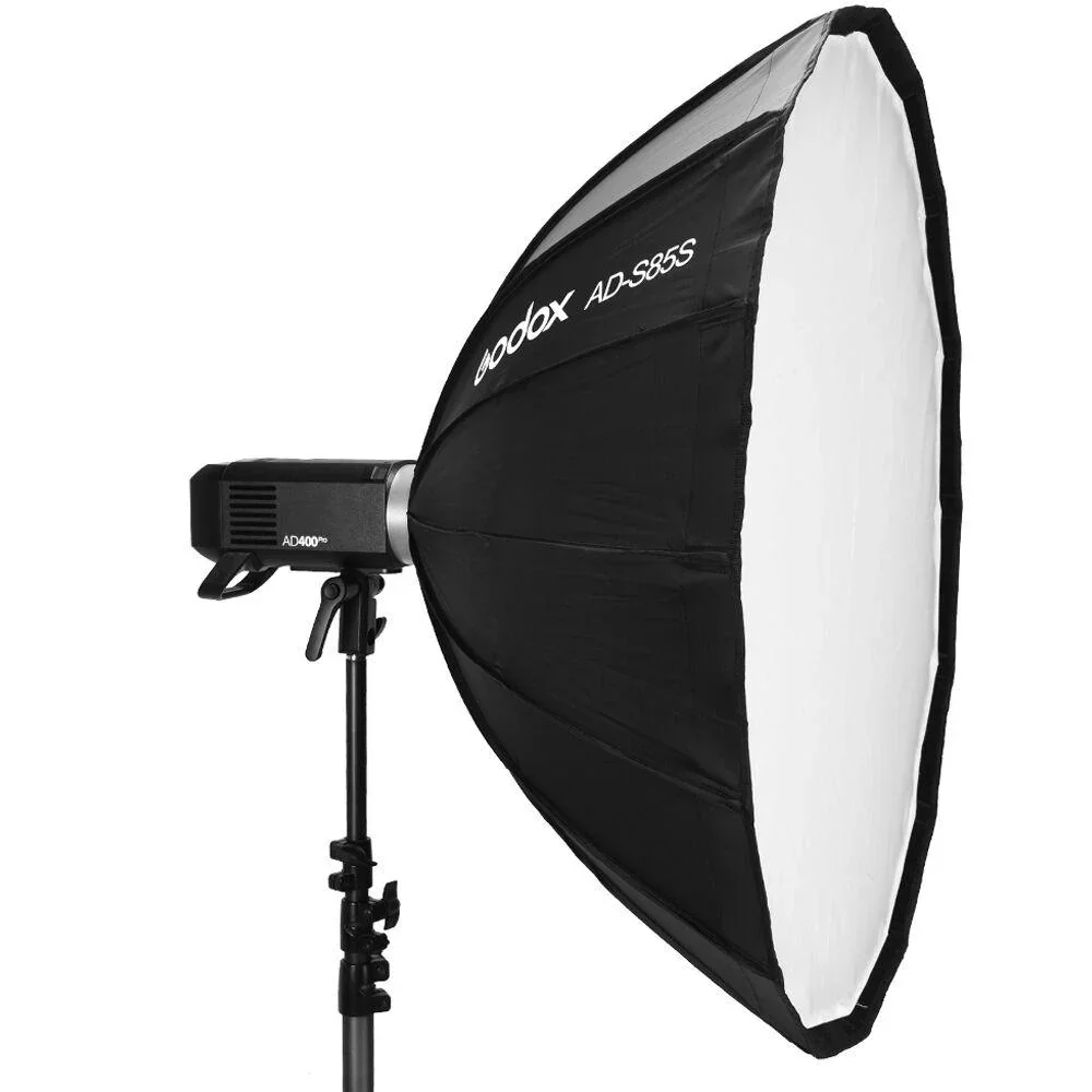 Godox AD-S85S Parabolic Softbox with Godox Mount and Grid (Gold/Silver, 33.5") - Image 21