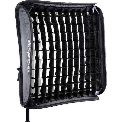 Godox S-Type Bowens Mount Flash Bracket with Softbox and Grid Kit (19.7 x 19.7'')