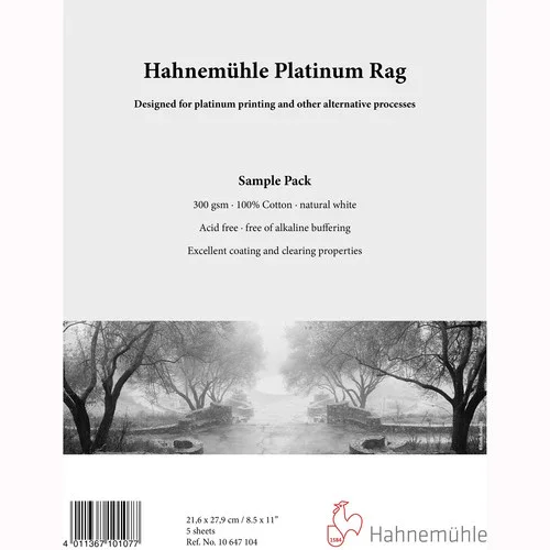 Hahnemuhle Platinum Rag Fine Art Paper (8.5 x 11", 5 Sheets)