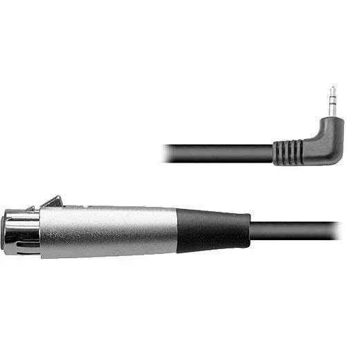 Hosa Angled Stereo 3.5mm Mini to 3-Pin XLR Female Microphone Cable - 15'