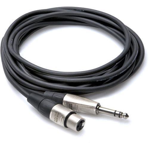 Hosa HXS-003 Balanced 3-Pin XLR Female to 1/4'' TRS Male Audio Cable (3')