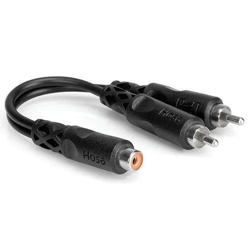 Hosa RCA Female to 2 RCA Male Y-Cable - 6''