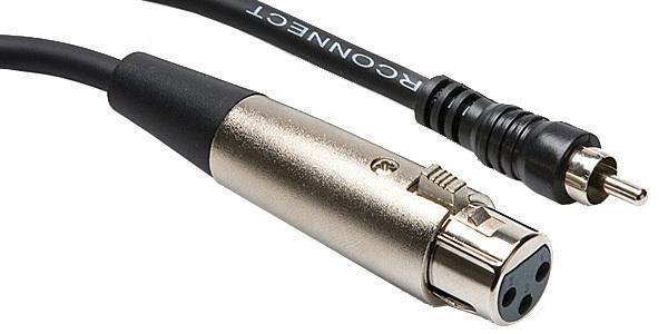Hosa XLR Female to RCA Male Audio Interconnect Cable - 5'