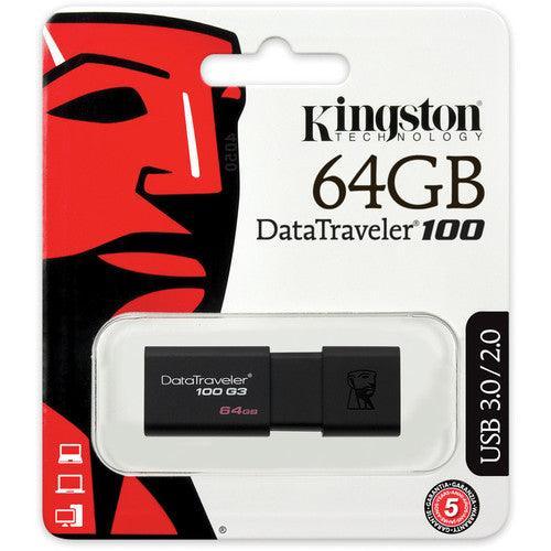 Kingston Data Traveler 100 G3 USB 3.0 Flash Drive - 64GB - Image 2