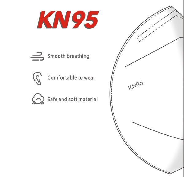 KN95 5-Layer Protective Face Mask (Non-Medical) - 50 Pack - Image 3