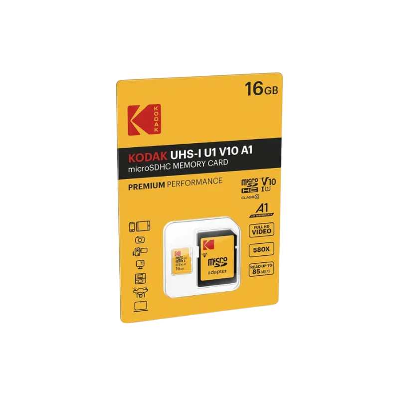 KODAK Micro SD Memory Card (Class 10) - 16GB