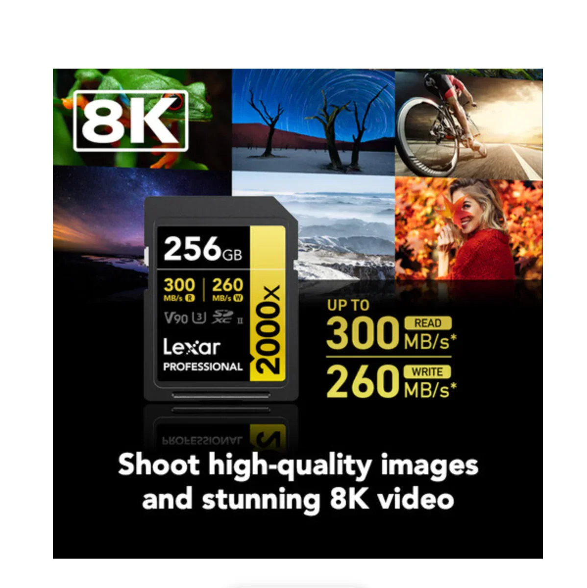 Lexar 256GB Professional 2000x UHS-II SDXC Memory Card - Image 2