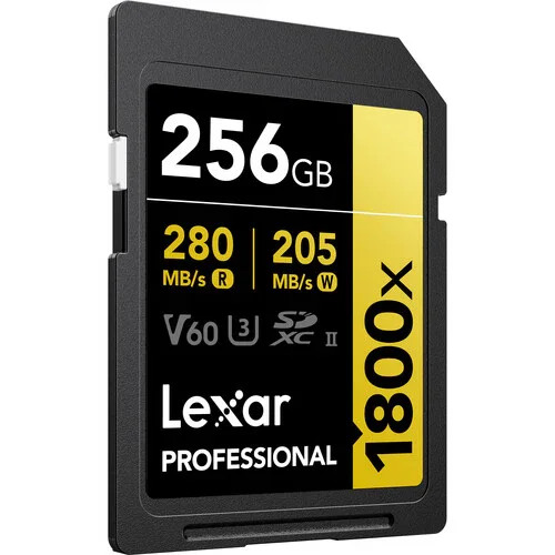 Lexar Professional 1800x UHS-II SDXC Memory Card (GOLD Series) - 256GB (2-Pack) - Image 2