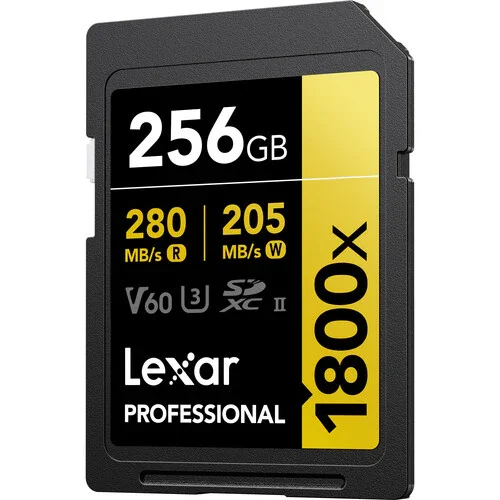 Lexar Professional 1800x UHS-II SDXC Memory Card (GOLD Series) - 256GB (2-Pack) - Image 3