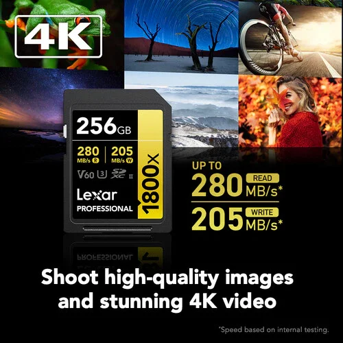 Lexar Professional 1800x UHS-II SDXC Memory Card (GOLD Series) - 256GB (2-Pack) - Image 8