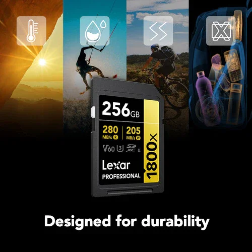 Lexar Professional 1800x UHS-II SDXC Memory Card (GOLD Series) - 256GB (2-Pack) - Image 9