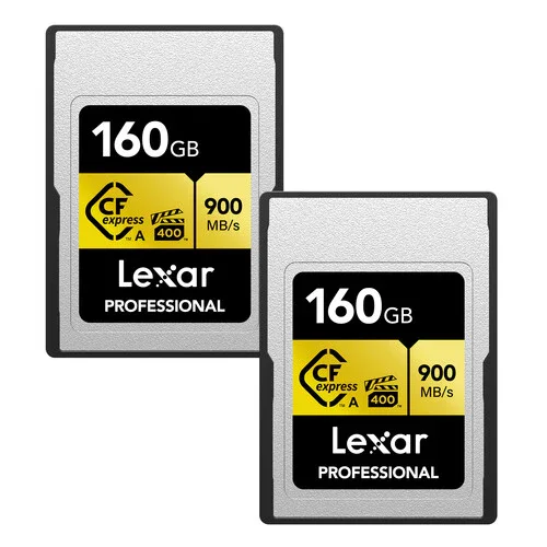 Lexar Professional CFexpress Type A Memory Card (GOLD Series) - 160GB (2-Pack)
