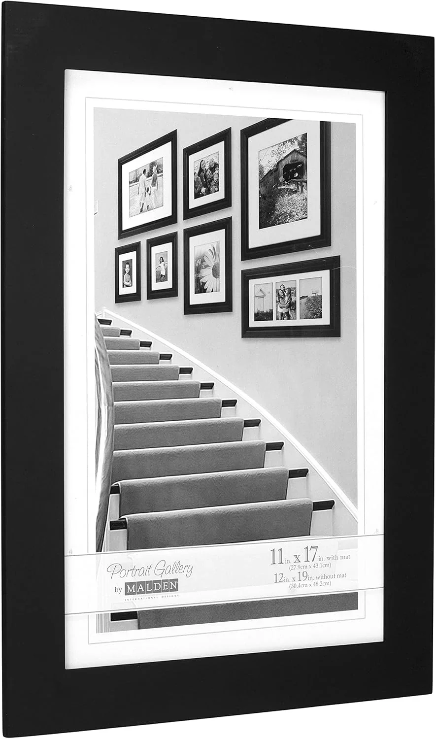 Malden 12x19 / 11x17 Manhattan Gallery Matted Frame (Black) - Image 2