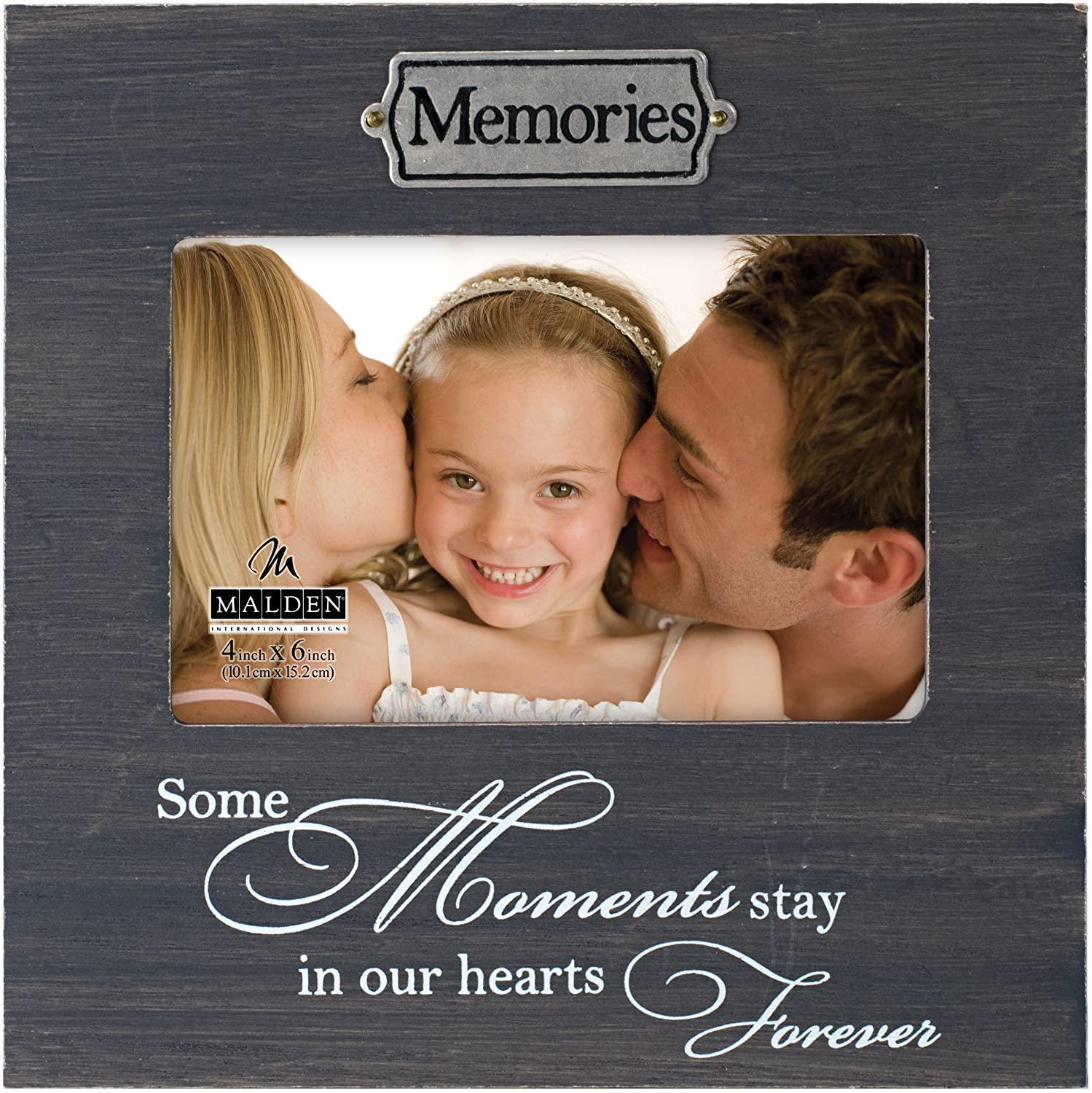 Malden 4x6 Memories Frame - Gray / Silver Plaque