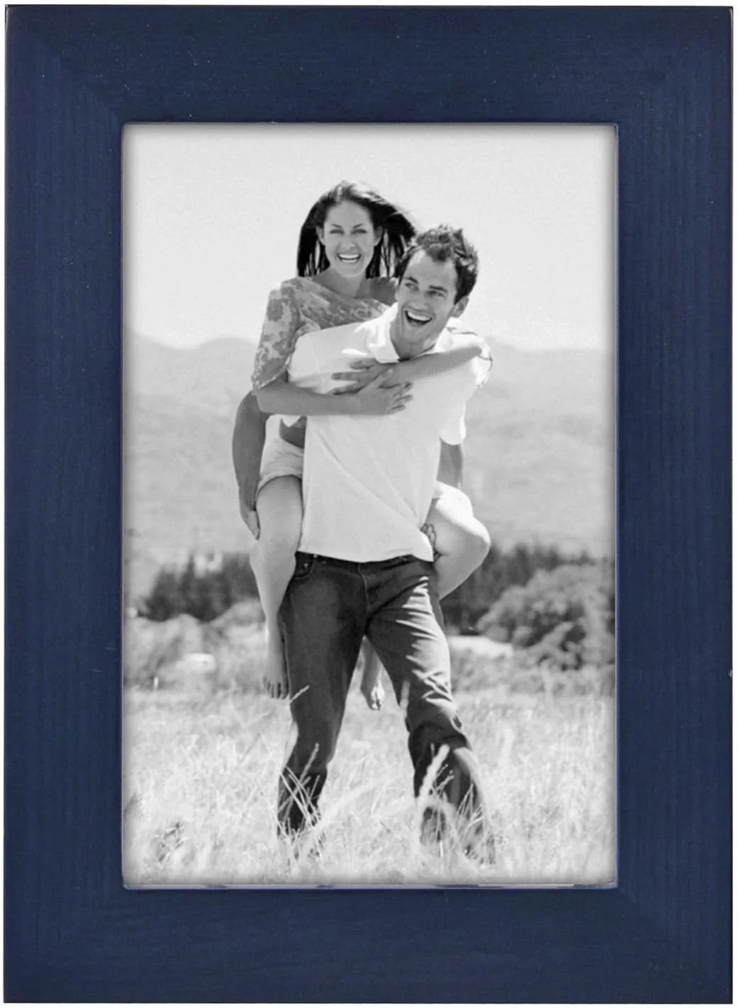 Malden Linear Wood 4X6 Blue Picture Frame - Image 2
