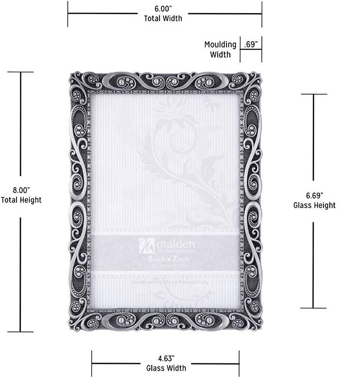Malden Morgan Pewter Swirl 5X7 Frame - Image 5