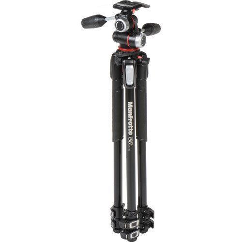 Manfrotto Aluminum MK190XPRO3-3W Tripod Kit with 3-Way Pan/Tilt Head - Image 3