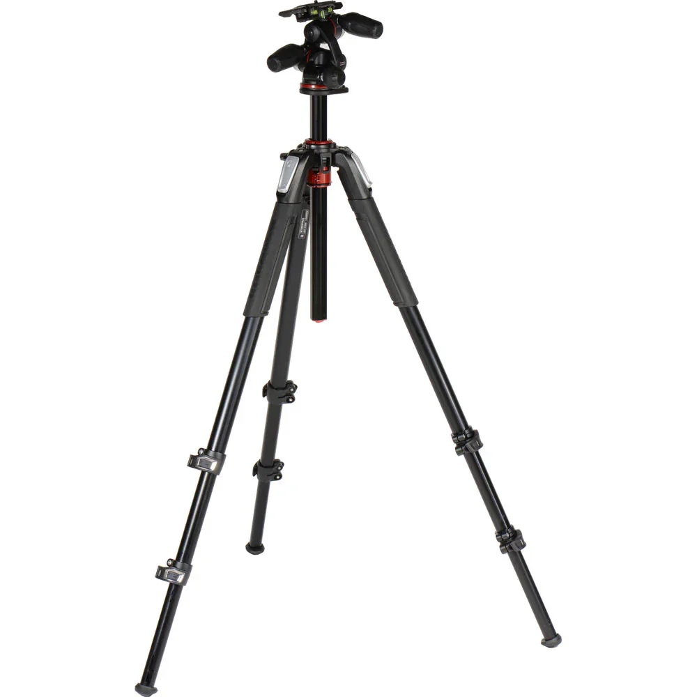 Manfrotto MT055XPRO3-3W Aluminum Tripod with 3-Way Pan/Tilt Head