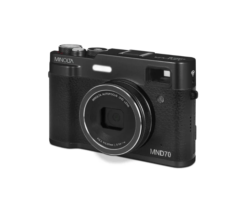 Minolta MND70 Retro 48MP Wi-Fi 5K UHD Dual Lens Digital Camera (Black) - Image 3