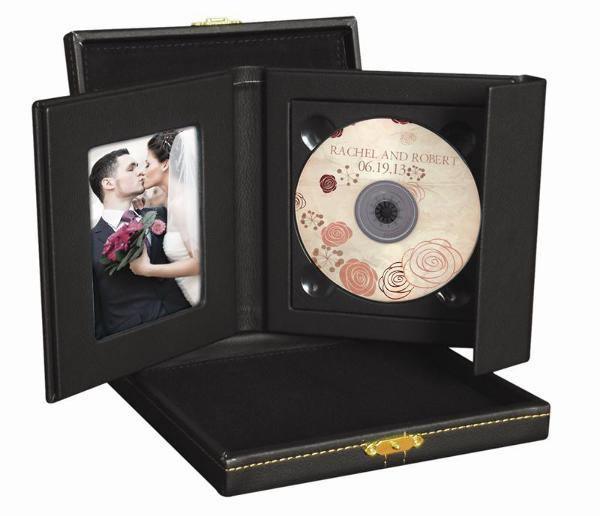 Neil Premium Single DVD Folio w/ Presentation Box - Gold (Style 179BOX)