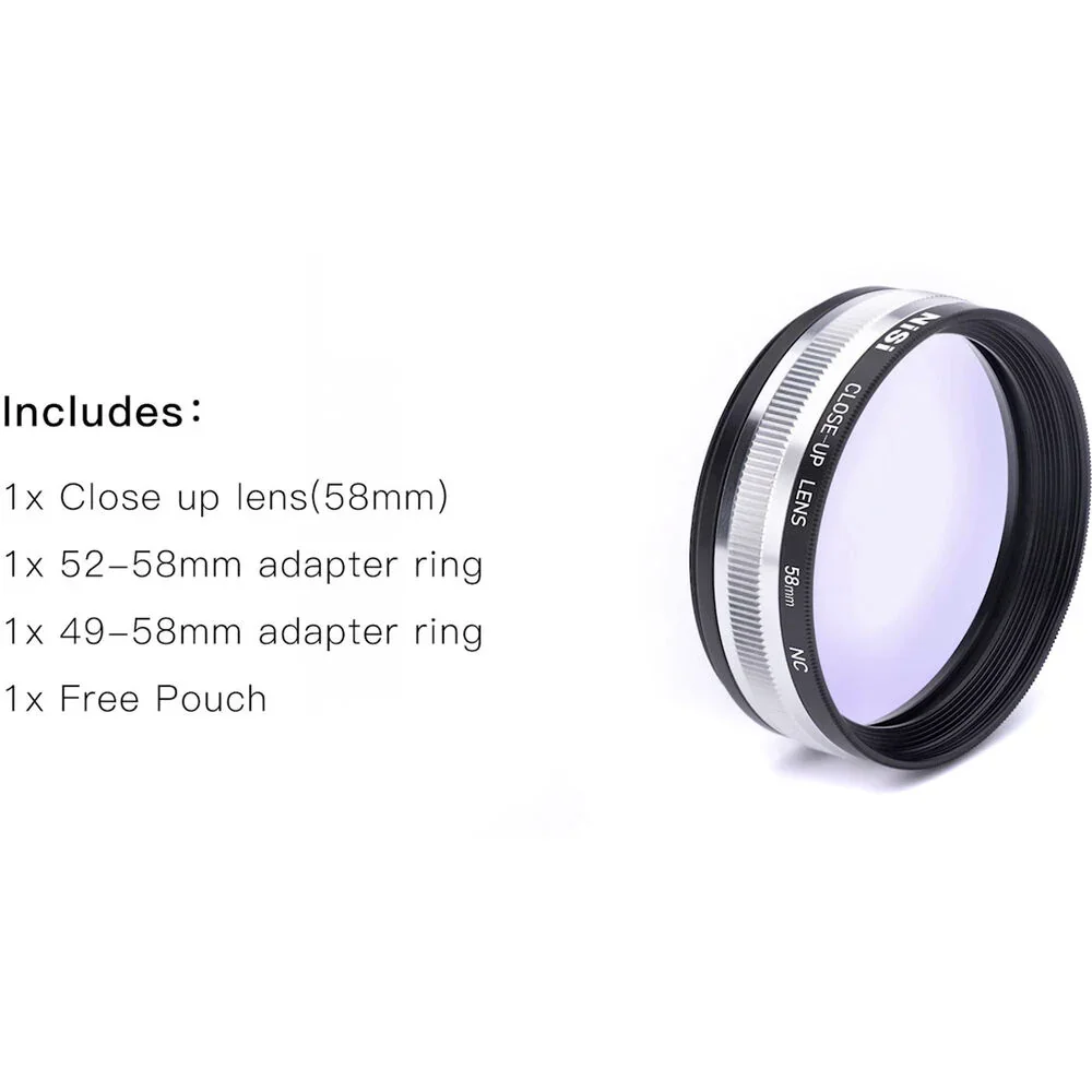 NiSi Close Up Lens Kit NC 49mm (with 62 and 67mm adaptors) - Image 3