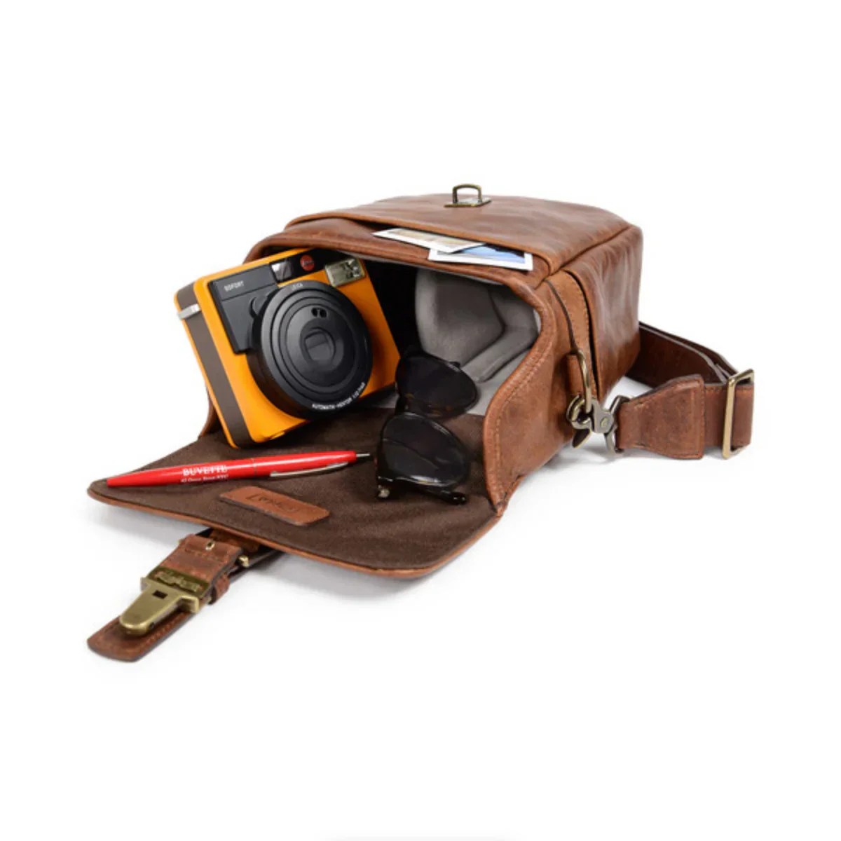ONA Bond Street Leather Camera Bag (Antique Cognac) - Image 4