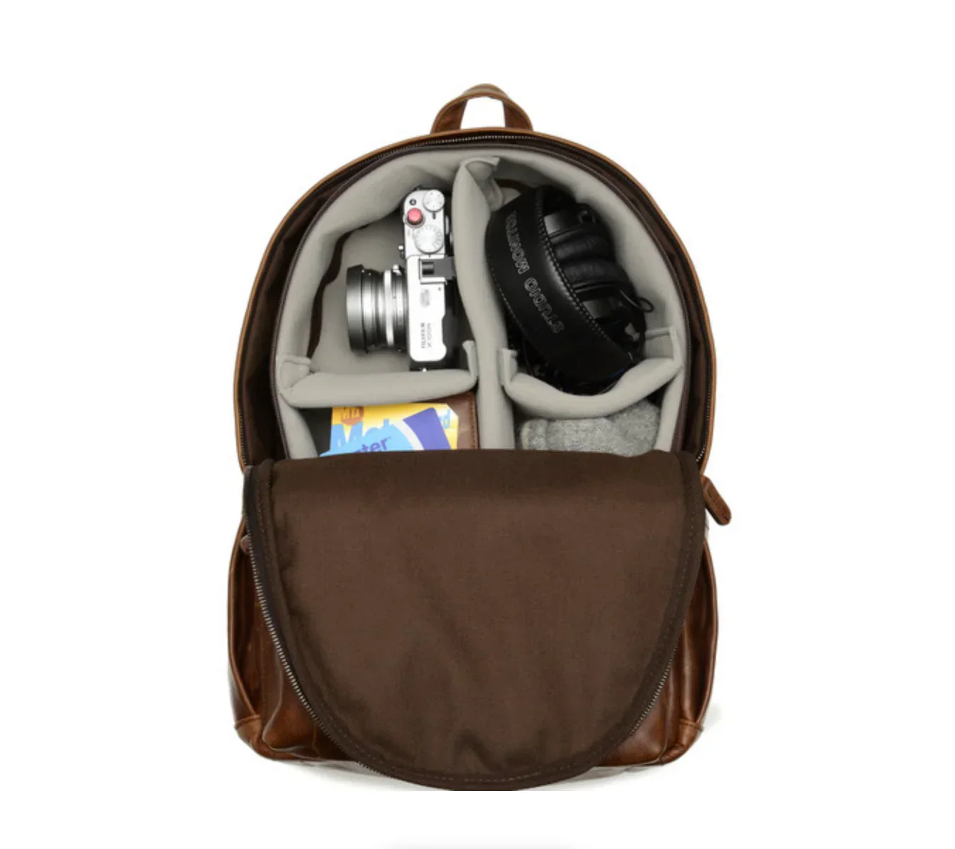 ONA Clifton Leather Camera and Everyday Backpack (Antique Cognac) - Image 3