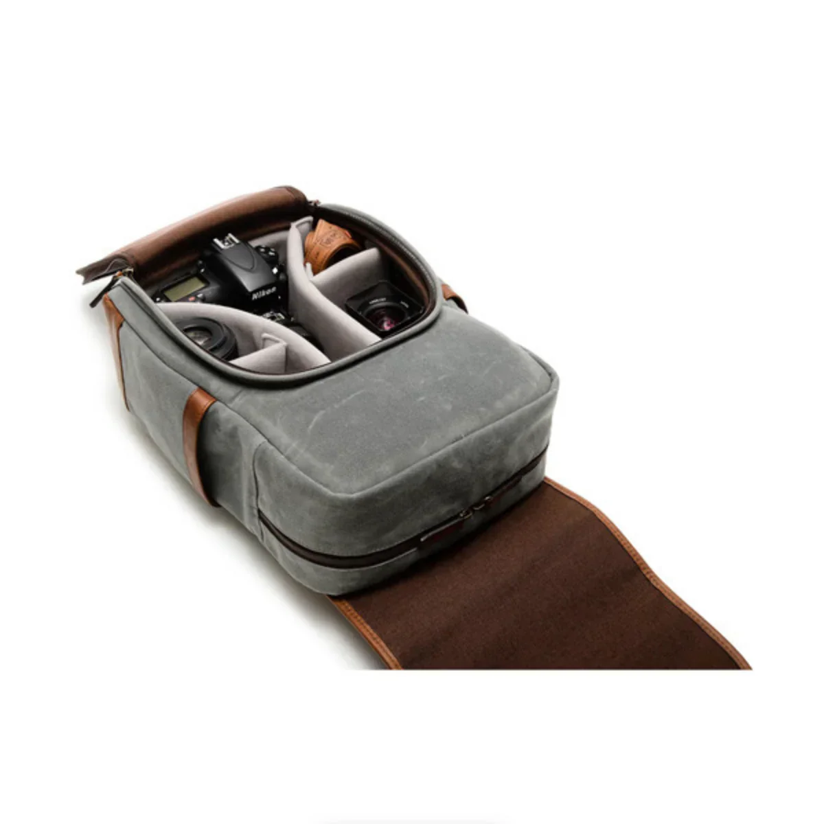 ONA Monterey Backpack (Olive and Antique Cognac) - Image 10