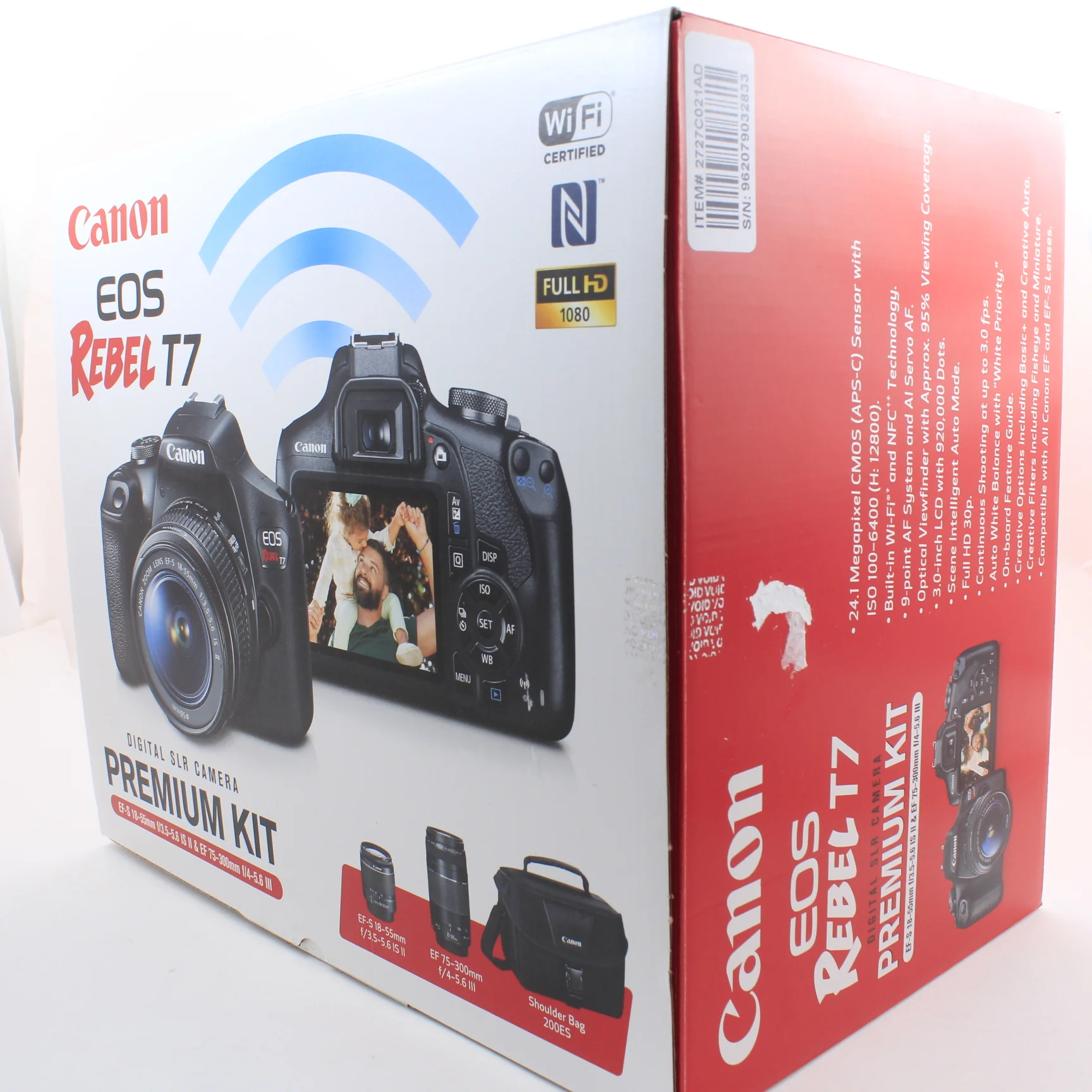 * OPEN BOX EXCELLENT * Canon EOS Rebel T7 DSLR Camera with 18-55mm and 75-300mm Lenses - Image 32