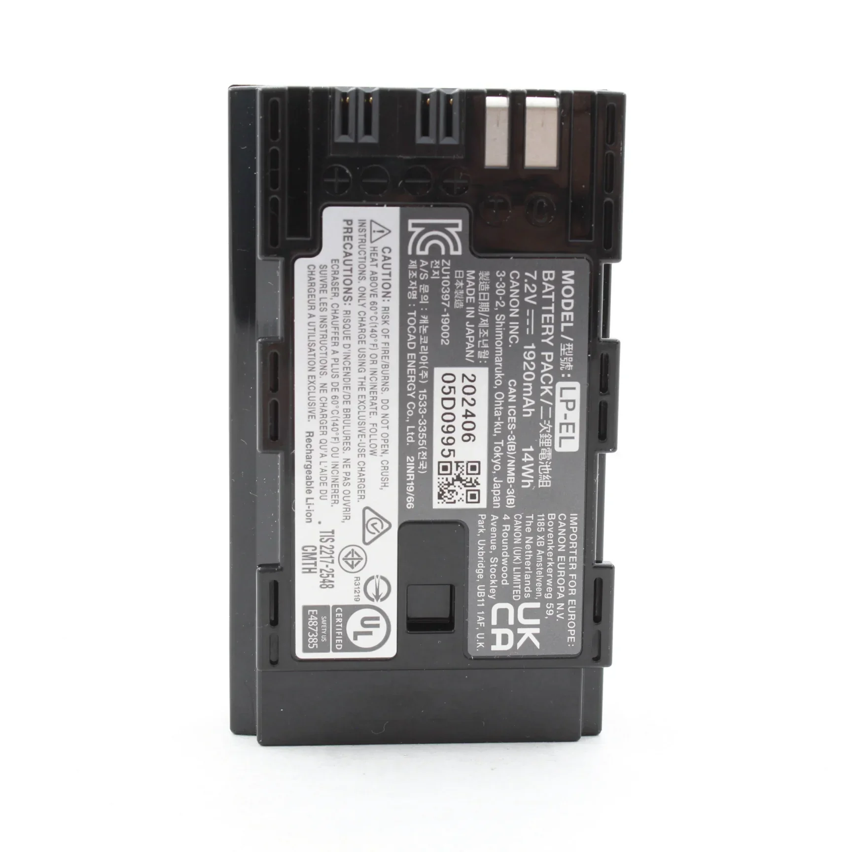 * OPEN BOX EXCELLENT * Canon LP-EL Lithium-Ion Battery Pack for Speedlite EL-1 - Image 3