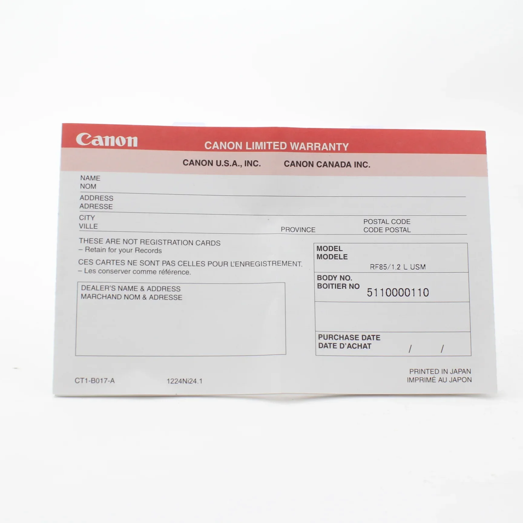 * OPEN BOX EXCELLENT * Canon RF 85mm f/1.2L USM Lens - Image 11