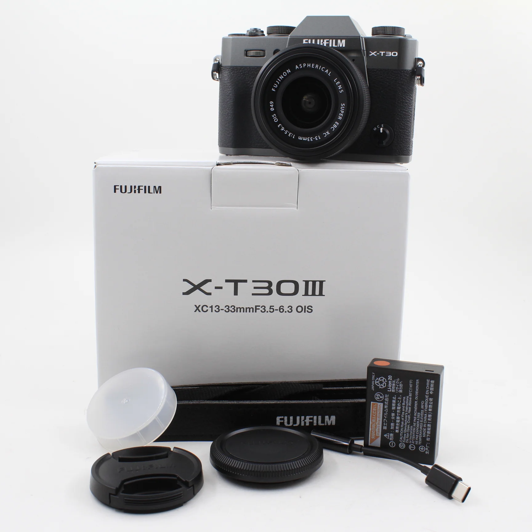 * OPEN BOX EXCELLENT * FUJIFILM X-T30 III Mirrorless Digital Camera with XC 13-33mm f/3.5-6.3 OIS Lens Kit (Charcoal Silver)