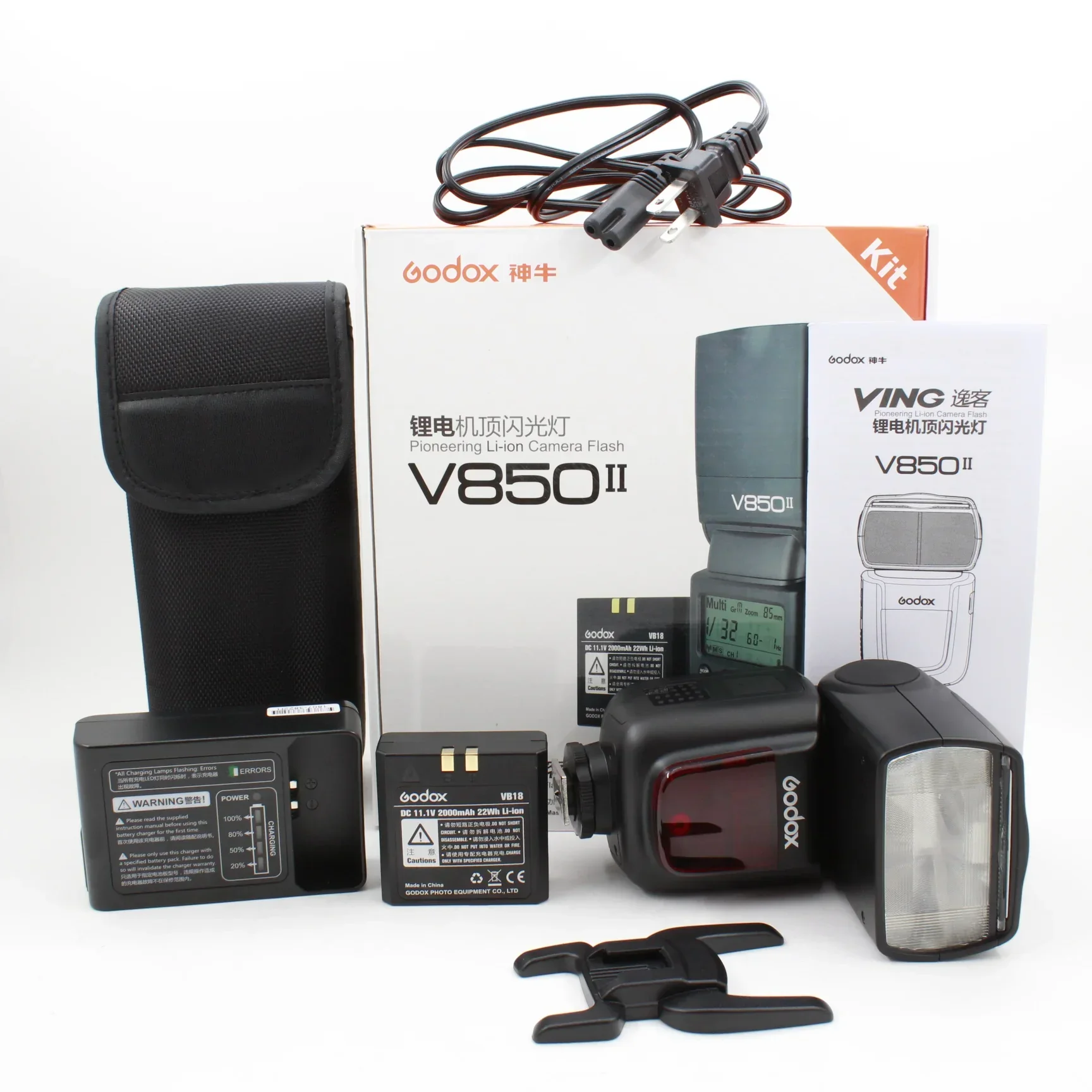 * OPEN BOX EXCELLENT * Godox VING V850II Li-Ion Flash Kit