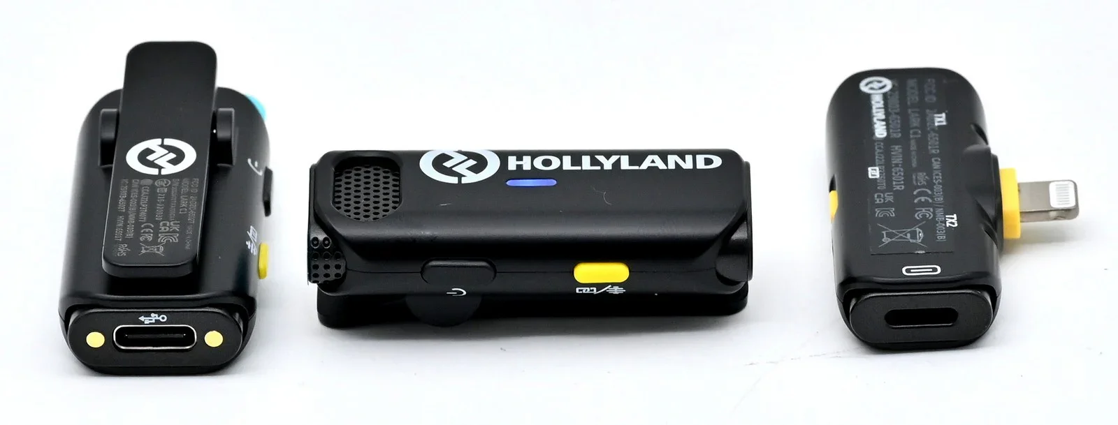 * OPEN BOX EXCELLENT * Hollyland LARK C1 DUO 2-Person Wireless Microphone System with Lightning Connector for iOS Devices (Black, 2.4 GHz) - Image 5