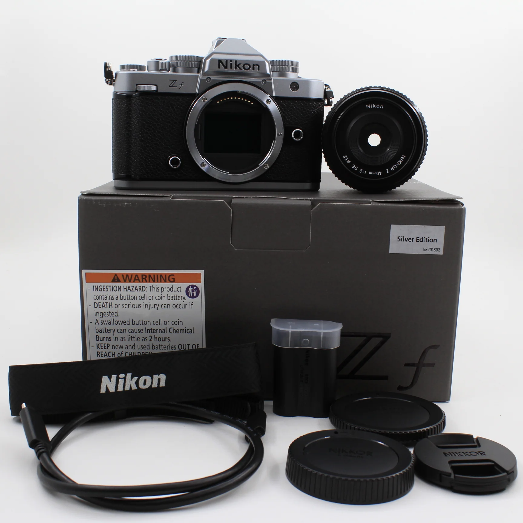 * OPEN BOX EXCELLENT * Nikon Zf Mirrorless Camera with Z 40mm f/2 (SE) Lens (Silver)