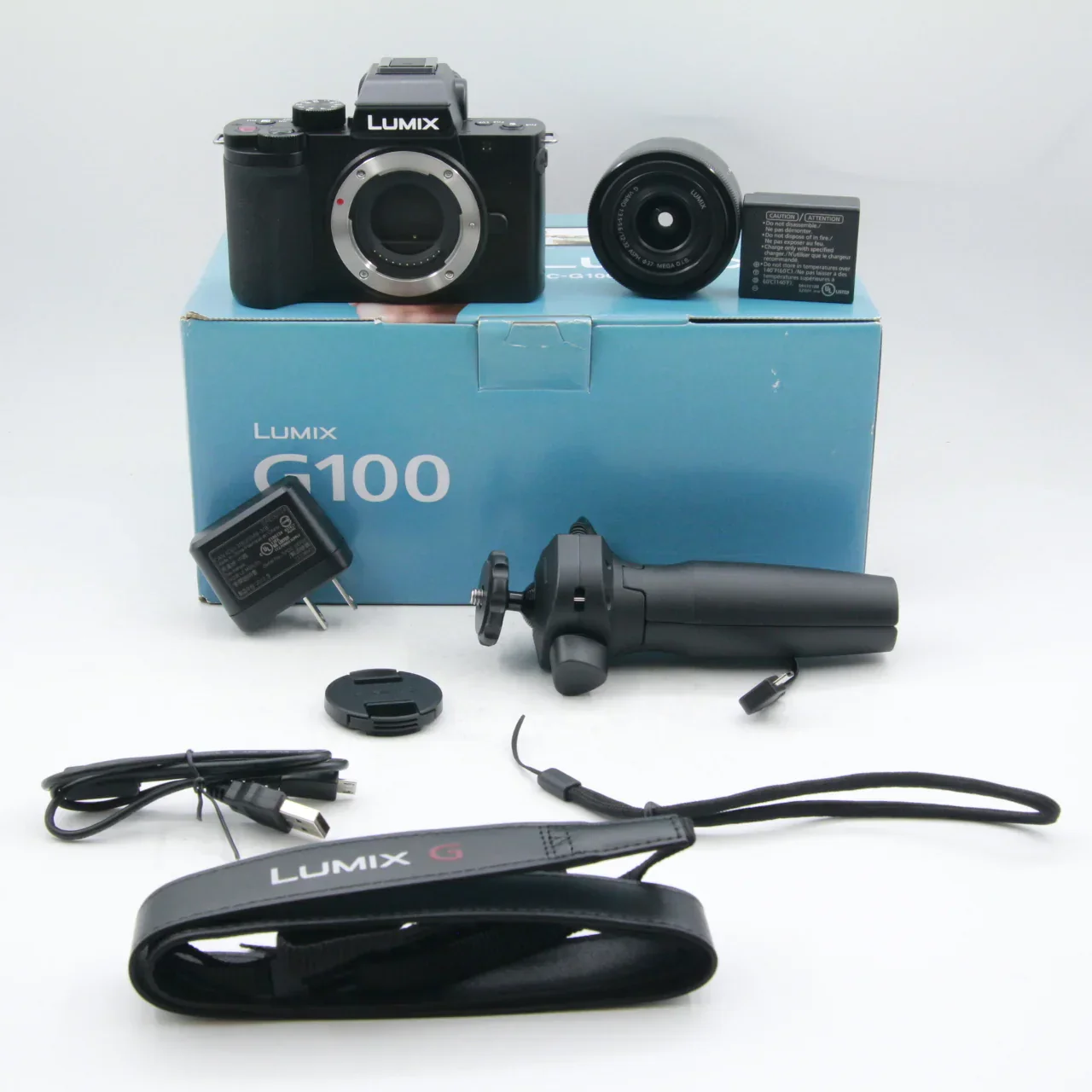 * OPEN BOX EXCELLENT * Panasonic Lumix DC-G100 Mirrorless Digital Camera with 12-32mm Lens and Tripod Grip Kit