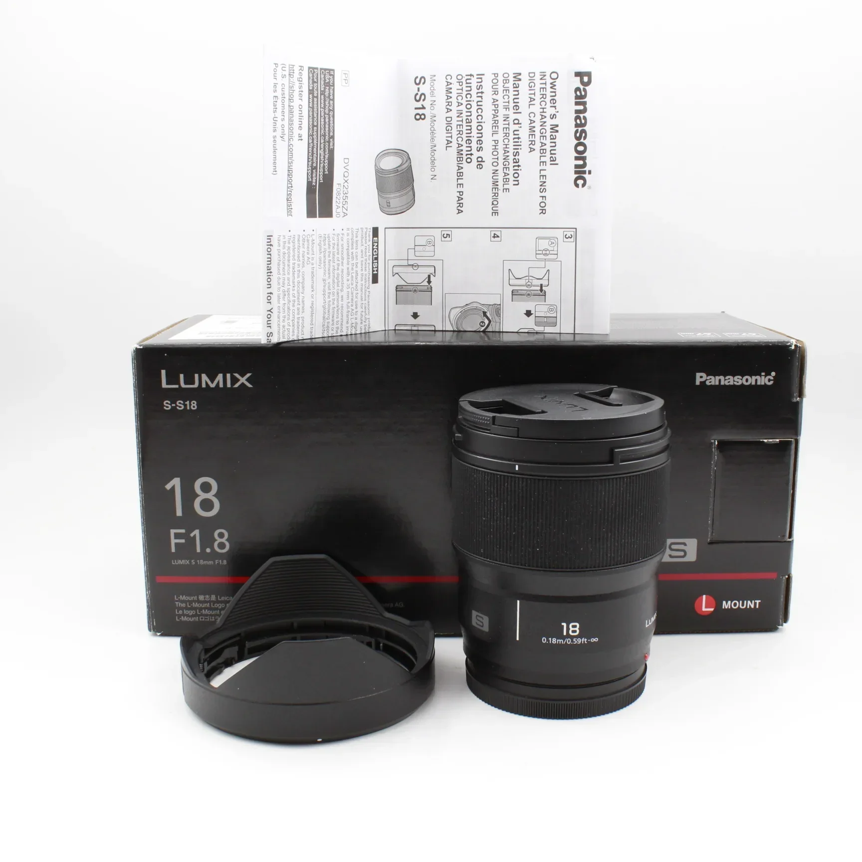 * OPEN BOX EXCELLENT * Panasonic Lumix S 18mm f/1.8 Lens (Leica L-Mount)