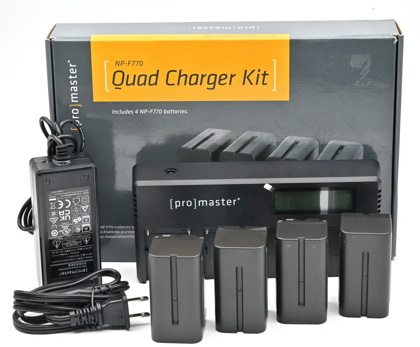 * OPEN BOX EXCELLENT * ProMaster Battery & Charger Kit Quad for Sony NP-F770